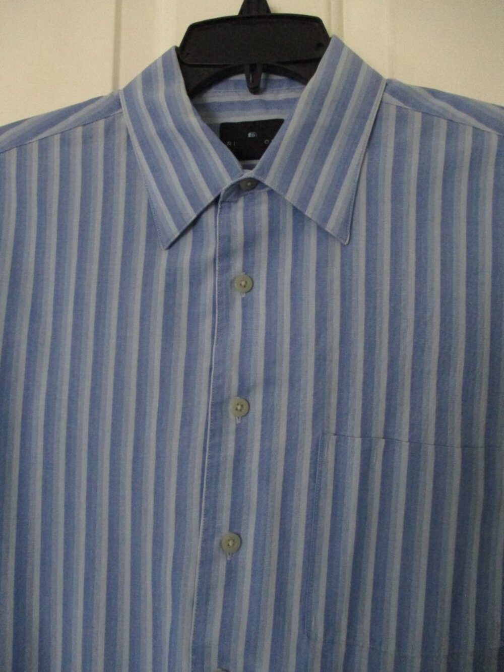 Kenneth Cole Reaction Mens L/S Blue Cotton Dress Shirt - Size 15.5/31*
